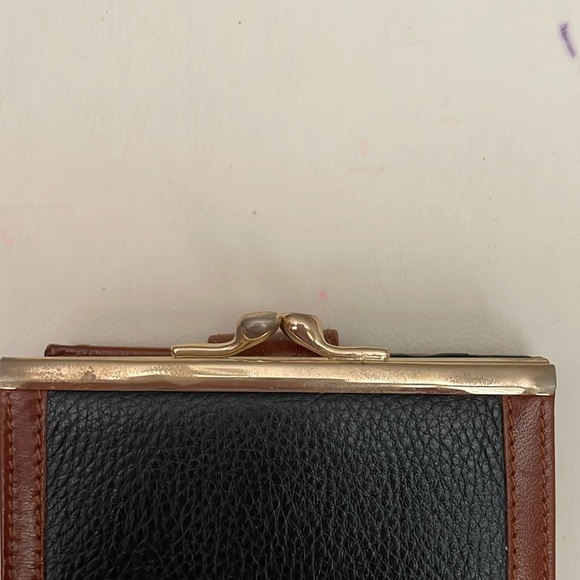 BALLY Black & Brown Leather Bifold Wallet with Coin Compartment - Picture 12 of 12